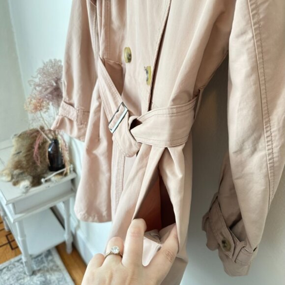 Gap pale pink women's trench coat - Picture 4 of 8